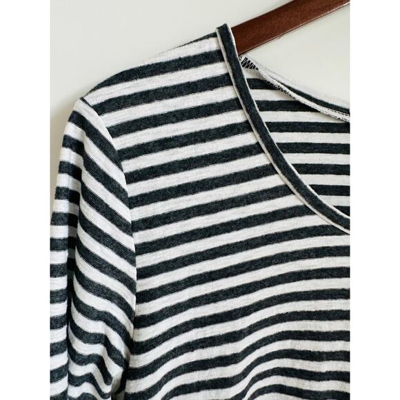 Cut Loose Women's Linen Top/T Shirt Braton Strip Nautical Size M Lagen Look - Picture 4 of 9